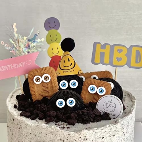ALEGRE Lustige Augen Kuchendekoration, 90 Stück für Cupcakes, Torten, Muffins, Halloween, Hochzeit ALEGRE Lustige Augen Kuchendekoration, 90 Stück für Cupcakes, Torten, Muffins, Halloween, Hochzeit von ALEGRE