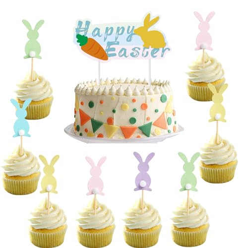 ALEGRE Ostern Tortendeko 16 Stück Ostern Hase Cupcake Toppers,Happy Easter Kuchendeko Hase Tortenaufleger,Ostern Muffin Deko Geburtstag für Ostern Party Deko,Kinder Geburtstagsfeier ALEGRE Ostern Tortendeko 16 Stück Ostern Hase Cupcake Toppers,Happy Easter Kuchendeko Hase Tortenaufleger,Ostern Muffin Deko Geburtstag für Ostern Party Deko,Kinder Geburtstagsfeier von ALEGRE