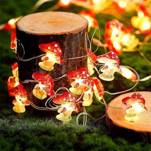 ALEGRE Pilz LED Lichterkette Batterie Klein,2M 20 Led Warmweiß Pilze Lichterkette,Pilz Deko Lichterketten Innen Außen Batteriebetrieben, Mushroom Lichterkettenbatterie für DIY Garten, Hochzeit, Balkon ALEGRE Pilz LED Lichterkette Batterie Klein,2M 20 Led Warmweiß Pilze Lichterkette,Pilz Deko Lichterketten Innen Außen Batteriebetrieben, Mushroom Lichterkettenbatterie für DIY Garten, Hochzeit, Balkon von ALEGRE