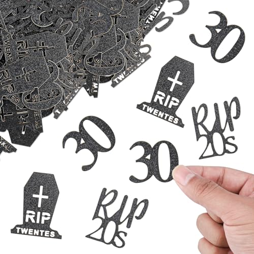 ALEGRE Konfetti 30 Geburtstag Deko Glitzer Rip 20s Deko, 100 Stk Deko 30 Geburtstag Mann Frau Streudeko,30. Geburtstag Deko Schwarz,Tischdeko 30 Geburtstag Männer Deko,Luftschlangen Geburtstagsdeko 30 ALEGRE Konfetti 30 Geburtstag Deko Glitzer Rip 20s Deko, 100 Stk Deko 30 Geburtstag Mann Frau Streudeko,30. Geburtstag Deko Schwarz,Tischdeko 30 Geburtstag Männer Deko,Luftschlangen Geburtstagsdeko 30 von ALEGRE