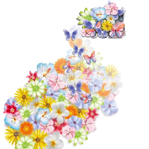 ALEGRE Schmetterling Blumen Tortendeko, für Geburtstag Hochzeit Jubiläum ALEGRE Schmetterling Blumen Tortendeko, für Geburtstag Hochzeit Jubiläum von ALEGRE