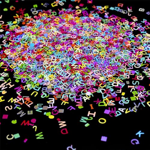 ALEGRE® Konfetti Bunt Buchstaben Deko A-Z,ABC Buchstaben Konfetti Schulanfang Deko,Deko Einschulung Streudeko,Glitzer Schulanfang Deko,Happy Birthday Tischdeko Für Geburtstag,Hochzeit,Schuleinführung ALEGRE® Konfetti Bunt Buchstaben Deko A-Z,ABC Buchstaben Konfetti Schulanfang Deko,Deko Einschulung Streudeko,Glitzer Schulanfang Deko,Happy Birthday Tischdeko Für Geburtstag,Hochzeit,Schuleinführung von ALEGRE