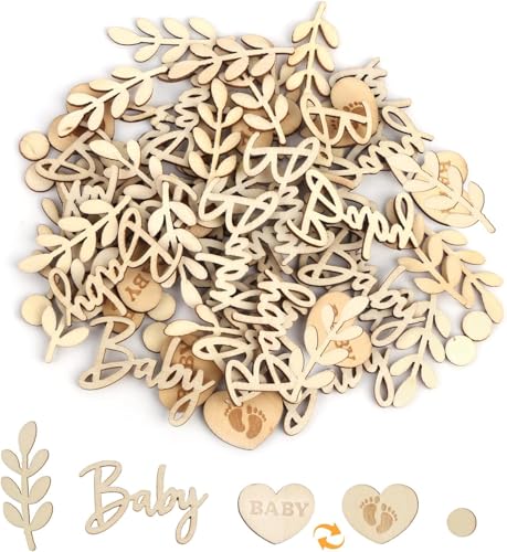 ALEGRE® Babyparty Deko Tischdeko Holz, 70 Stück Babyshowerparty Deko Konfetti, Baby Shower Deko Junge Mädchen, Streudeko Holz für Gender Reveal Party, Babyshower Deko,Geburtstag Party Deko ALEGRE® Babyparty Deko Tischdeko Holz, 70 Stück Babyshowerparty Deko Konfetti, Baby Shower Deko Junge Mädchen, Streudeko Holz für Gender Reveal Party, Babyshower Deko,Geburtstag Party Deko von ALEGRE