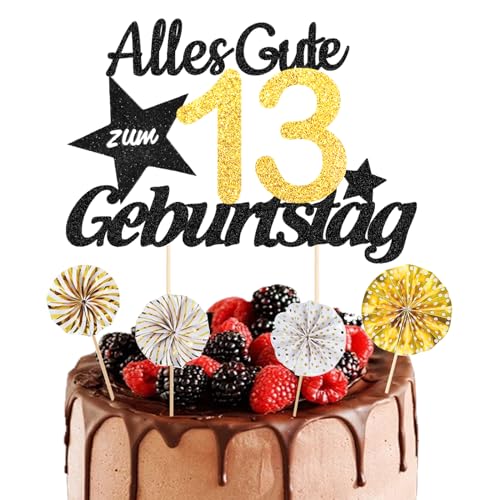 ALEGRE Torten Deko 13-90 Geburtstag Alles Gute zum Geburtstag Deko (13. Geburtstag) von ALEGRE