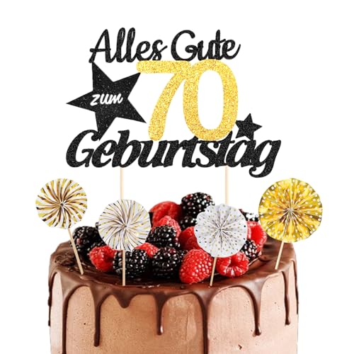 ALEGRE Torten Deko 13-90 Geburtstag Alles Gute zum Geburtstag Deko (70. Geburtstag) von ALEGRE