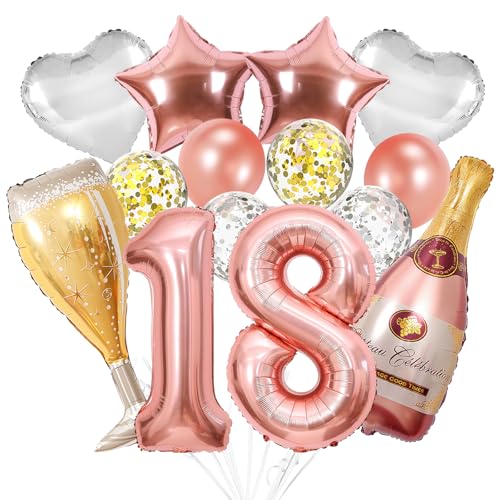 Deko 18. Geburtstag Mädchen, Roségold 18. Geburtstag Mädchen Deko, Geburtstagsdeko 18 Geburtstage Deko Set mit Zahlen Folienballon 18 und Konfetti Luftballons, Luftballon 18. Geburtstage Mädchen Junge Deko 18. Geburtstag Mädchen, Roségold 18. Geburtstag Mädchen Deko, Geburtstagsdeko 18 Geburtstage Deko Set mit Zahlen Folienballon 18 und Konfetti Luftballons, Luftballon 18. Geburtstage Mädchen Junge von ALEGRE