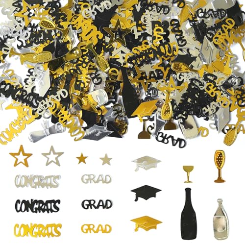Graduation Deko Konfetti Schwarz Gold,500 Stk Bachelor Deko Tischdeko,Ausbildung Prüfung Bestanden Deko Abschluss Deko Confetti,Abschluss Hut Streudeko für Congratulations Grad Bestandene Prüfung Graduation Deko Konfetti Schwarz Gold,500 Stk Bachelor Deko Tischdeko,Ausbildung Prüfung Bestanden Deko Abschluss Deko Confetti,Abschluss Hut Streudeko für Congratulations Grad Bestandene Prüfung von ALEGRE