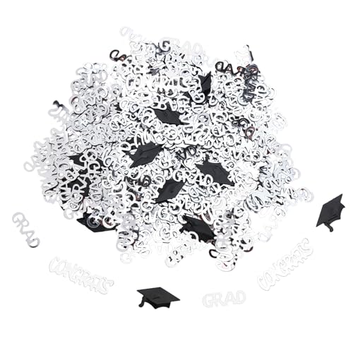 Graduation Deko Konfetti Schwarz Silber,500 Stk Bachelor Deko Tischdeko,Ausbildung Prüfung Bestanden Deko Abschluss Deko Confetti,Abschluss Hut Streudeko für Congratulations Grad Bestandene Prüfung Graduation Deko Konfetti Schwarz Silber,500 Stk Bachelor Deko Tischdeko,Ausbildung Prüfung Bestanden Deko Abschluss Deko Confetti,Abschluss Hut Streudeko für Congratulations Grad Bestandene Prüfung von ALEGRE
