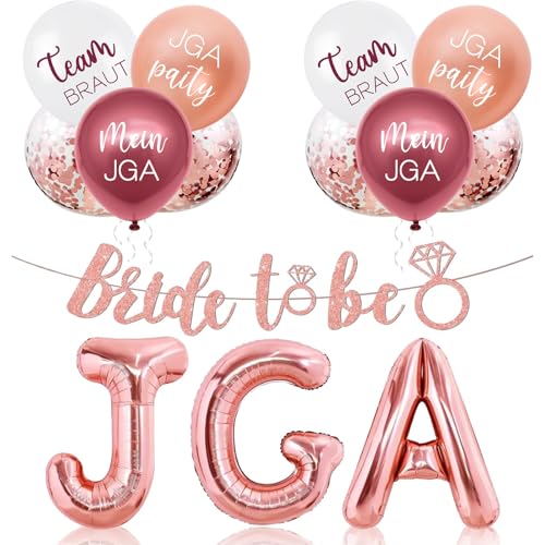 Jga Deko Frauen, Roségold Bride to Be Deko Jga Set mit Jga Luftballons und Bride to Be Girlande, Junggesellenabschied Frauen Deko, Jga Ballons für Verlobung,Bachelorette,Jahrestag,Hochzeit Party Deko Jga Deko Frauen, Roségold Bride to Be Deko Jga Set mit Jga Luftballons und Bride to Be Girlande, Junggesellenabschied Frauen Deko, Jga Ballons für Verlobung,Bachelorette,Jahrestag,Hochzeit Party Deko von ALEGRE