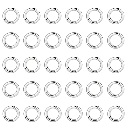 100 Stück Biegeringe Offene Sterling Silber 925, Silber Offene Ringe Springe Schmuckschnalle Verbindungsringe für Schmuckherstellung Ketten Halskette Armband Schmuckzubehör 4mm von ALEXCRAFT