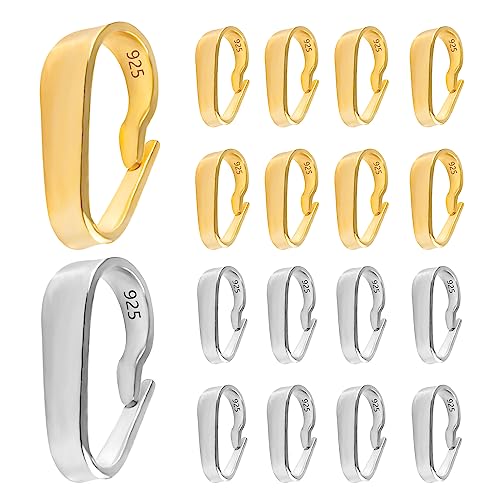 ALEXCRAFT 20 Stück Kettenverschluss Silber 925 Schmuck Verschluss Für Armband Ketten Halsketten Kettenverlängerung Gold Silber DIY Schmuckherstellung von ALEXCRAFT