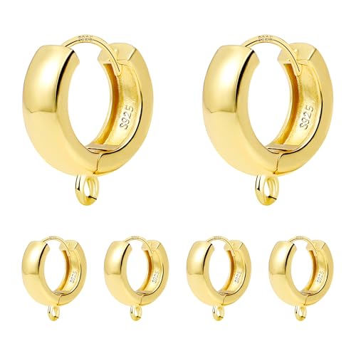6 Stück 14K Vergoldet 925 Sterling Silber Ohrringhaken Ohrring Creolen Hebel Zurück Ohrhaken, Gold Creolen 14x5mm Breit Ohrhaken Ohrringe Selber Machen Set Gold Ohrhaken Ohrringe Verschluss Zubehör 6 Stück 14K Vergoldet 925 Sterling Silber Ohrringhaken Ohrring Creolen Hebel Zurück Ohrhaken, Gold Creolen 14x5mm Breit Ohrhaken Ohrringe Selber Machen Set Gold Ohrhaken Ohrringe Verschluss Zubehör von ALEXCRAFT