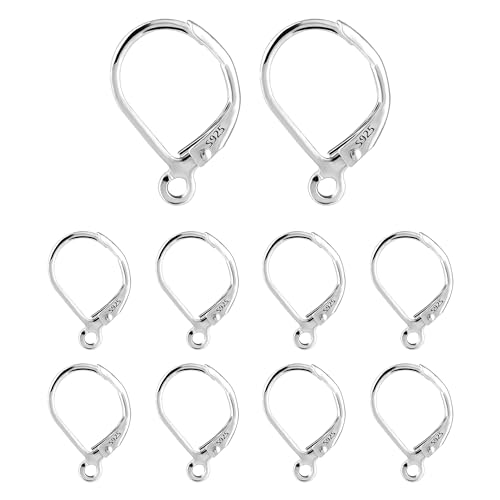 925 Sterling Silber Ohrringhaken Ohrring Hebel Zurück Ohrhaken Französische, 10 Stück Baumelnde Ohrhaken 16x10mm Silber Ohrringe Selber Machen Set, Ohrhaken Ohrringe Verschluss Schmuckherstellung 925 Sterling Silber Ohrringhaken Ohrring Hebel Zurück Ohrhaken Französische, 10 Stück Baumelnde Ohrhaken 16x10mm Silber Ohrringe Selber Machen Set, Ohrhaken Ohrringe Verschluss Schmuckherstellung von ALEXCRAFT