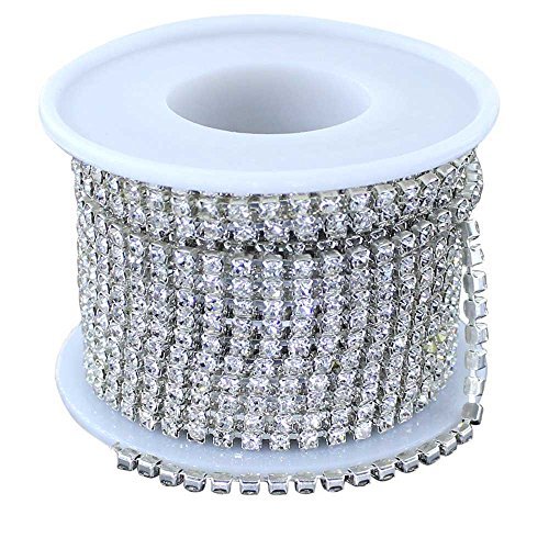 9mx2.8mm Strassband Rhinestones Strasssteine zum Aufnähen Borte Band Glitzer Basteln für Schmuck Machen Nähen von ALEXCRAFT