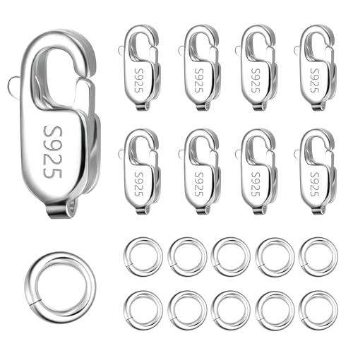 ALEXCRAFT Kettenverschluss Silber 925 Eckig Anhänger Zubehör Kette Armband Verschluss Ketten Verschlüsse Schmuck für DIY Schmuckherstellung 18Stück ALEXCRAFT Kettenverschluss Silber 925 Eckig Anhänger Zubehör Kette Armband Verschluss Ketten Verschlüsse Schmuck für DIY Schmuckherstellung 18Stück von ALEXCRAFT