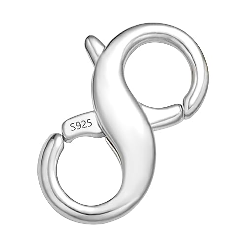 ALEXCRAFT Kettenverschluss Silber 925 Verbindungsschnallen Schmuck Verschluss Für Halsketten Armband DIY Schmuckherstellung 9 * 18mm von ALEXCRAFT