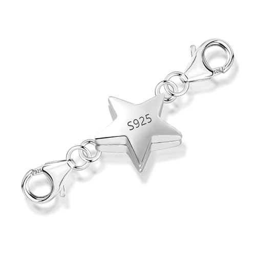 ALEXCRAFT Stern Doppel Magnetverschluss 925 Sterling Silber Armband Verschluss Magnetverschluss für Ketten Halskette Armband von ALEXCRAFT