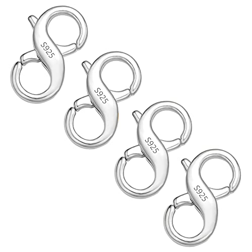 Sterling Silber 925 Doppel Kettenverschluss, ALEXCRAFT 4 Stück Silber 925 Doppelter Karabinerverschluss Schmuckverschluss Hummerschere Verschluss für Halskette Armband Ketten Schmuckherstellung Sterling Silber 925 Doppel Kettenverschluss, ALEXCRAFT 4 Stück Silber 925 Doppelter Karabinerverschluss Schmuckverschluss Hummerschere Verschluss für Halskette Armband Ketten Schmuckherstellung von ALEXCRAFT