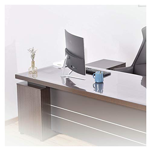 ALGFree Büro Tischdecke Rundes Eckdesign Dauerhaft Transparent Weiches Glas Wasserdicht Verbrühungshemmend, 1,5/2,0/3,0mm Dick, Rechteck, Anpassbar (2.0mm,80x80cm) von ALGFree