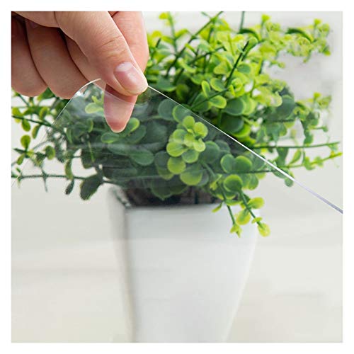 ALGFree Tischdecke Küche Restaurant Wasserdicht Verbrühungshemmend Schneidbar Weiches Glas Büro Staubdicht Tischschutz, Mehrere Größen (Clear-2.0mm,80x80cm) von ALGFree