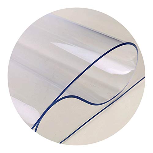 ALGFree Tischdecke Öl Resistent Säure- Und Alkalibeständigkeit PVC Tischfolie Schutzfolie Folie Schneidbar Zum Wohnzimmer Küche Restaurant Werkbank, Rechteck, Anpassbar (Clear-2.0mm,180x250cm) von ALGFree