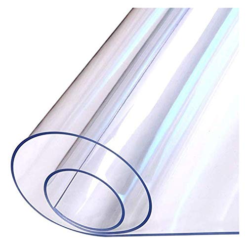 ALGFree Tischdecke Transparent rutschfest Tischfolie Schutzfolie Folie Kratzfest Schlagfest Esszimmer Hochzeit Bankett, Größe Wählbar (1.0mm,85x135cm) von ALGFree