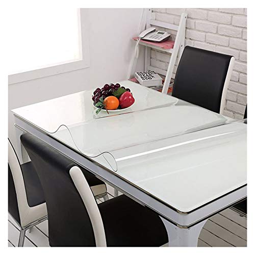 ALGFree Tischfolie Rechteck Staubdicht Tischschutz Transparent Hohe Stabilität Benutzt für Schreibtisch, Küche, 3 Dicken, 45 Spezifikationen (3.0mm,70X70cm) von ALGFree