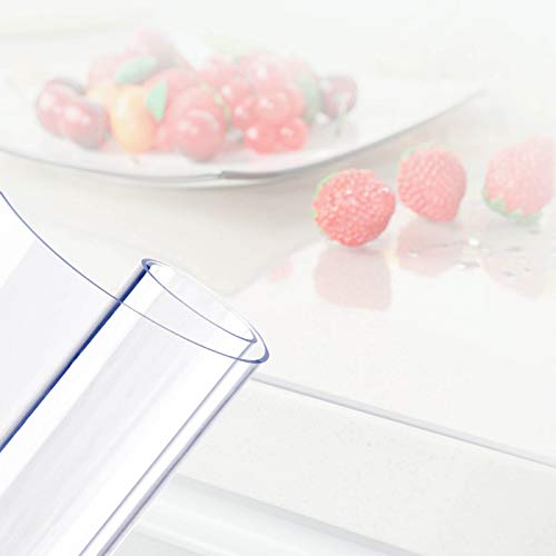 ALGFree Tischfolie Schutzfolie Folie Rechteck Plastik Wasserdicht Tischdecke Transparent PVC Zum Küche Restaurant Dekorieren Und Verbessern Sie Die Häusliche Umgebung, Anpassbar (3.0mm,120x120cm) von ALGFree
