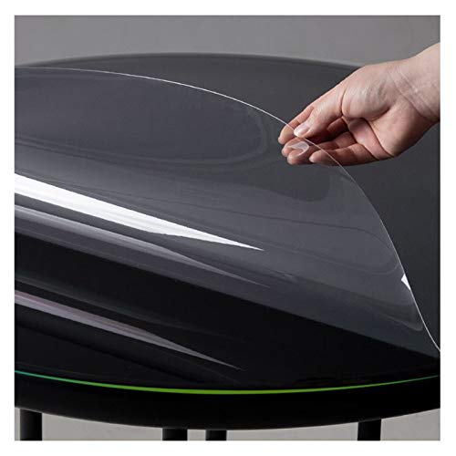 ALGFree Tischschutzfolie Bürostuhlunterlage PVC Transparente Tischdecke 1,5 MM, 2 MM, 3 MM Wasser- Und Ölbeständig Waschbar Runde Tischmatte (1.5MM,Diameter 90 Circle) von ALGFree