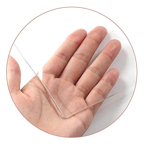 ALGFree Transparente Tischdecke Plastik Wasserdicht PVC 1 MM Dicke rutschfest Schutzpolster Rechteck Vinyl Tischtuch, PVC Schreibtischmatte Für Kaffeetischplatte (70X120CM) von ALGFree