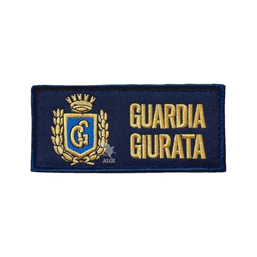 Aufnäher Aufbügler Wappen GPG 3D Aufkleber Klett 12,0 x 5,5 cm Blau von ALGI