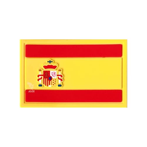 Aufnäher mit spanischer Flagge, Klettverschluss, Italien, 3D, mit Klettverschluss aus Gummi Aufnäher mit spanischer Flagge, Klettverschluss, Italien, 3D, mit Klettverschluss aus Gummi von ALGI