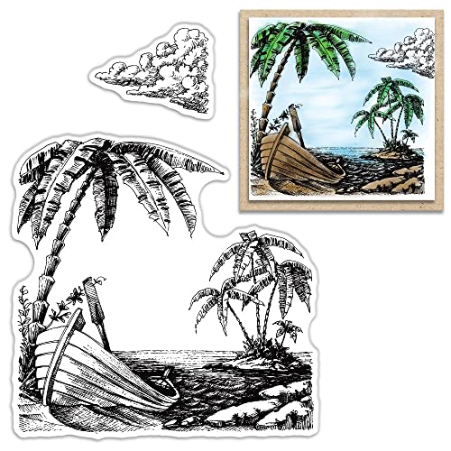 Durchsichtige Stempel aus Kokosnussbaum, Boot, Seebäume, Wolke, transparente Stempel, aus Silikon, Gummi, für Kartenherstellung, Fotoalbum, Dekorationen und DIY Scrapbooking Durchsichtige Stempel aus Kokosnussbaum, Boot, Seebäume, Wolke, transparente Stempel, aus Silikon, Gummi, für Kartenherstellung, Fotoalbum, Dekorationen und DIY Scrapbooking von Alibbon