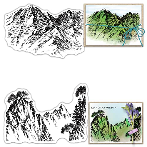 Stempel aus Kiefernbaum, transparent, Berge, Bäume, Tannenbäume, Naturlandschaft, aus Silikon, für Kartengestaltung, Fotoalbum und DIY Scrapbooking Stempel aus Kiefernbaum, transparent, Berge, Bäume, Tannenbäume, Naturlandschaft, aus Silikon, für Kartengestaltung, Fotoalbum und DIY Scrapbooking von Alibbon