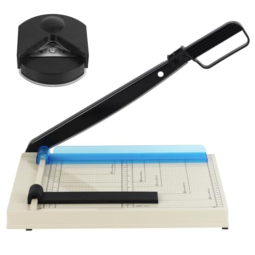 30,5 cm Guillotine Papierschneider, A4-Papierschneider, robuster 12-Blatt-Trimmer mit Eckenabrunder für Karton, Fotos, Scrapbooking, Basteln, Laminieren, Karton, Etiketten und Gutscheine 30,5 cm Guillotine Papierschneider, A4-Papierschneider, robuster 12-Blatt-Trimmer mit Eckenabrunder für Karton, Fotos, Scrapbooking, Basteln, Laminieren, Karton, Etiketten und Gutscheine von ALIMOTA