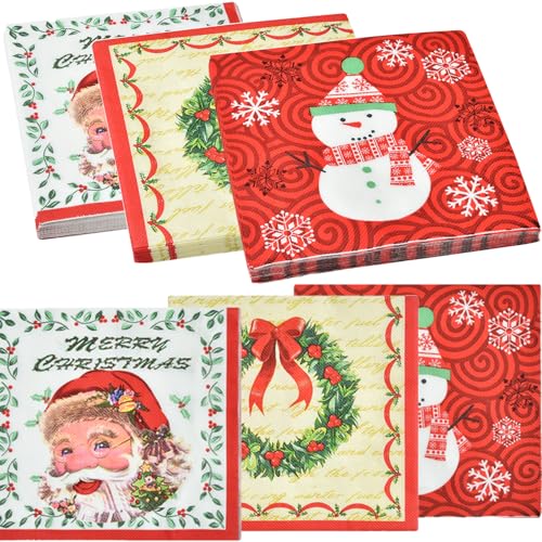 Servietten 3-lagig (33 x 33 cm)-60 Stück,Servietten Weihnachten,Perfekt für Weihnachten, Winter, Feiertage,Heiligabend Tischdekoration,Winter Papierserviette Servietten 3-lagig (33 x 33 cm)-60 Stück,Servietten Weihnachten,Perfekt für Weihnachten, Winter, Feiertage,Heiligabend Tischdekoration,Winter Papierserviette von ALINK