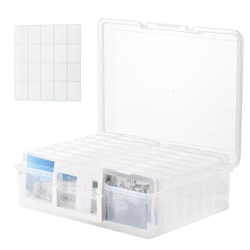 ALINK Fotoaufbewahrungsbox 10 x 15 cm Fotoetui, 16 innere Fotohalter, durchsichtige Fotoboxen zur Aufbewahrung, Foto-Organizer aus Kunststoff für Saatgut, Karten, Handwerk, Aufkleber-Clear ALINK Fotoaufbewahrungsbox 10 x 15 cm Fotoetui, 16 innere Fotohalter, durchsichtige Fotoboxen zur Aufbewahrung, Foto-Organizer aus Kunststoff für Saatgut, Karten, Handwerk, Aufkleber-Clear von ALINK