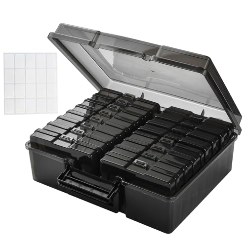 ALINK Fotoaufbewahrungsbox 10 x 15 cm Fotoetui, 16 innere Fotohalter, durchsichtige Fotoboxen zur Aufbewahrung, Foto-Organizer aus Kunststoff für Saatgut, Karten, Handwerk, Aufkleber-Schwarz ALINK Fotoaufbewahrungsbox 10 x 15 cm Fotoetui, 16 innere Fotohalter, durchsichtige Fotoboxen zur Aufbewahrung, Foto-Organizer aus Kunststoff für Saatgut, Karten, Handwerk, Aufkleber-Schwarz von ALINK