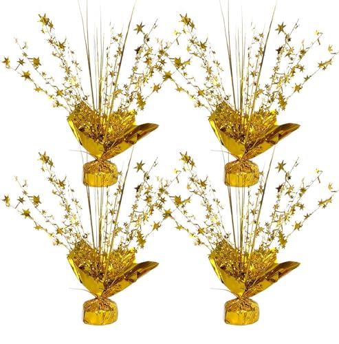 ALISSAR 2er-Pack glitzernde goldene Sternen-Mittelstücke, goldene Tischdekoration für Anlässe. von ALISSAR