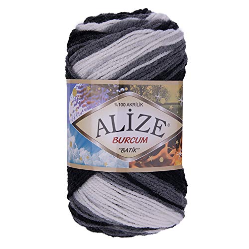 500g Strick-Garn ALIZE BURCUM Batik Strick-Wolle Handstrickgarn, Farbe wählbar, Farbe:4428 von ALIZE BURCUM