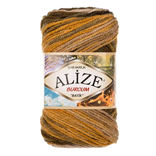 500g Strick-Garn ALIZE BURCUM Batik Strick-Wolle Handstrickgarn, Farbe wählbar, Farbe:5850 beige grün gelb 500g Strick-Garn ALIZE BURCUM Batik Strick-Wolle Handstrickgarn, Farbe wählbar, Farbe:5850 beige grün gelb von ALIZE BURCUM