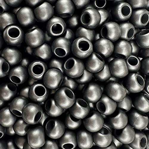 125 schwarze, matte Metallic-Acrylperlen, 10 mm mit 4,8 mm großem europäischen Loch 125 schwarze, matte Metallic-Acrylperlen, 10 mm mit 4,8 mm großem europäischen Loch von ALJXMNASFSS1