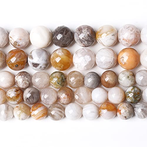 8 mm 45 Stück Naturstein-Bambusblatt-Achat-Perlen für Schmuckherstellung, DIY, Armband, Halskette von ALJXMNASFSS1