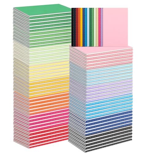 Mini-Notizbücher, bunt, liniert, Großpackung, kleine Notizbücher, 3,5 x 5,5, 30 Blatt/60 Seiten, Mini-Notizbücher für Kinder, Reisende, Studenten, Schulbedarf (liniert, 150 Stück, 150 Farben) von ALKALO