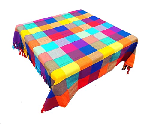ALKIMIA INC Traditionelle mexikanische Tischdecke, bunt (1, quadratisch) von ALKIMIA INC