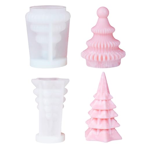 ALLAVA 2 Stück Silikonform Weihnachten, 3D Gießform Tannenbaum, Silikonformen Gießformen Weihnachten, Silikonform Tannenbaum für Kerzenherstellung, Handgefertigte Seife, DIY Handwerk Dekoration ALLAVA 2 Stück Silikonform Weihnachten, 3D Gießform Tannenbaum, Silikonformen Gießformen Weihnachten, Silikonform Tannenbaum für Kerzenherstellung, Handgefertigte Seife, DIY Handwerk Dekoration von ALLAVA