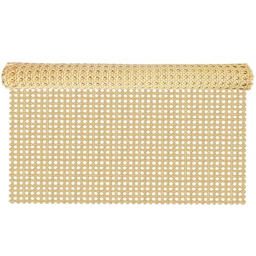 ALLINKIT Wiener Geflecht,60 X 100cm Rattan Gurtband,Rattan Webbing Geflecht,Kunststoff Rattan Kunsthandwerk für DIY Möbeldekoration Reparatur,Wabengeflecht Stuhlflechtrohr von ALLINKIT