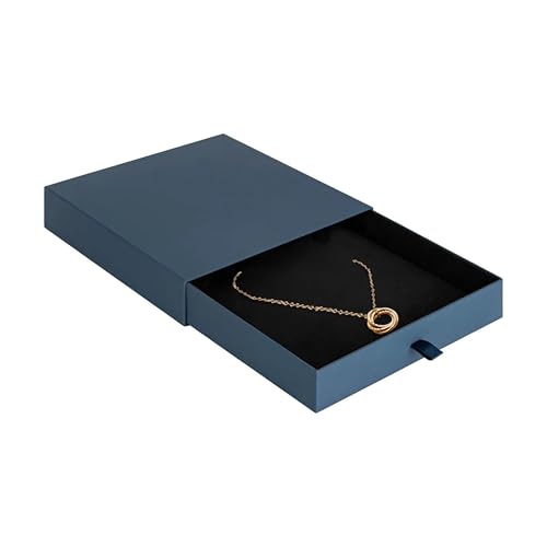 ALLUREPACK Elegante Schmuckschatulle mit verschiebbarer Schublade, Kette und langer Perlenschmuck, Geschenkbox für Damen und Herren, Etui mit weichem Samt-Innenfutter und Satinband-Zug ALLUREPACK Elegante Schmuckschatulle mit verschiebbarer Schublade, Kette und langer Perlenschmuck, Geschenkbox für Damen und Herren, Etui mit weichem Samt-Innenfutter und Satinband-Zug von ALLUREPACK