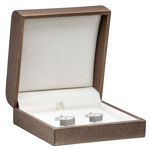 ALLUREPACK Luxuriöse Manschettenknopf-Box für Herren – Premium-Manschettenknopf-Etui mit elfenbeinfarbener Wildleder-Innenseite – Schmuckschatulle mit passender 2-teiliger Außenbox – elegantes Design ALLUREPACK Luxuriöse Manschettenknopf-Box für Herren – Premium-Manschettenknopf-Etui mit elfenbeinfarbener Wildleder-Innenseite – Schmuckschatulle mit passender 2-teiliger Außenbox – elegantes Design von ALLUREPACK