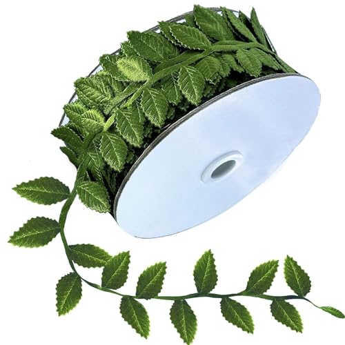 ALLWSLucky 20M Blätter Streifen Geschenkband, Künstliches Blattrand Blätter Band Girlande Blatt Dekoband, Künstliches Blattband für DIY Handwerk Geschenkverpackung Dekoration Hochzeit Party (Olivgrün) ALLWSLucky 20M Blätter Streifen Geschenkband, Künstliches Blattrand Blätter Band Girlande Blatt Dekoband, Künstliches Blattband für DIY Handwerk Geschenkverpackung Dekoration Hochzeit Party (Olivgrün) von ALLWSLucky